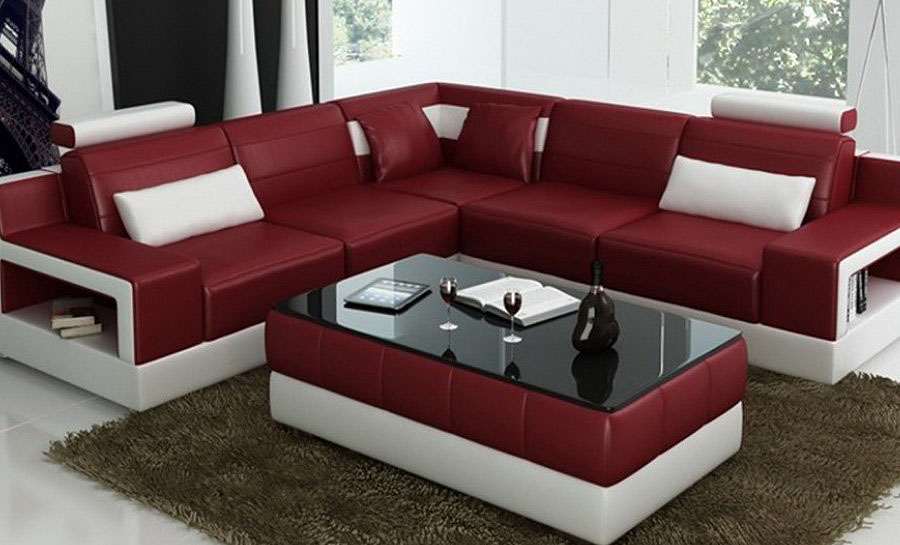 Avery - L - Leather Sofa Lounge Set
